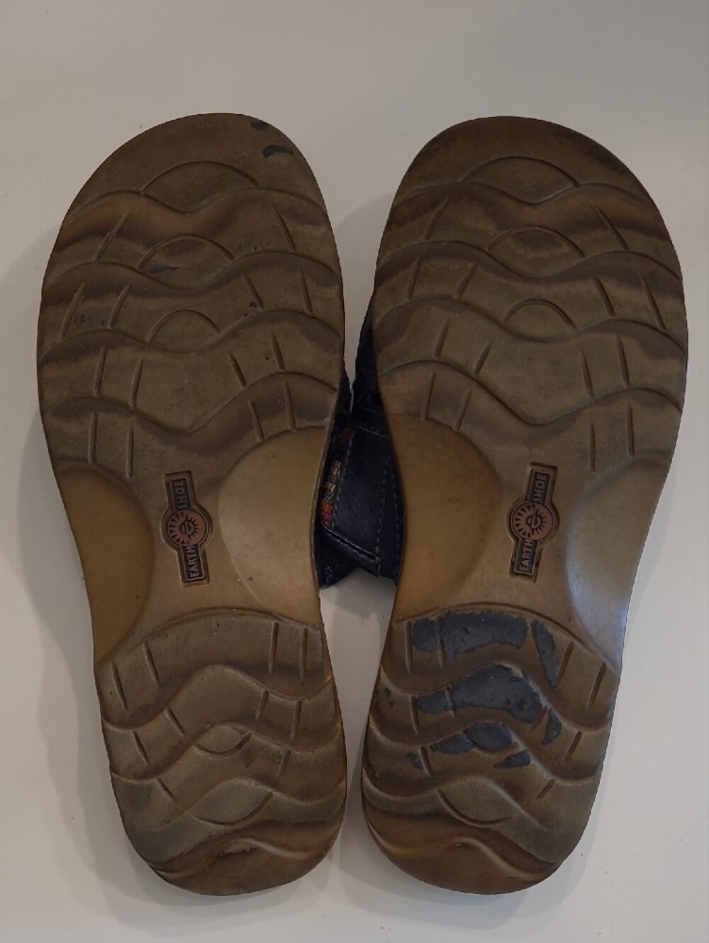 Earth Shoe Gelron2000 Tahoe Slide Sandal Multicolor Striped Print Straps - Picture 15 of 17